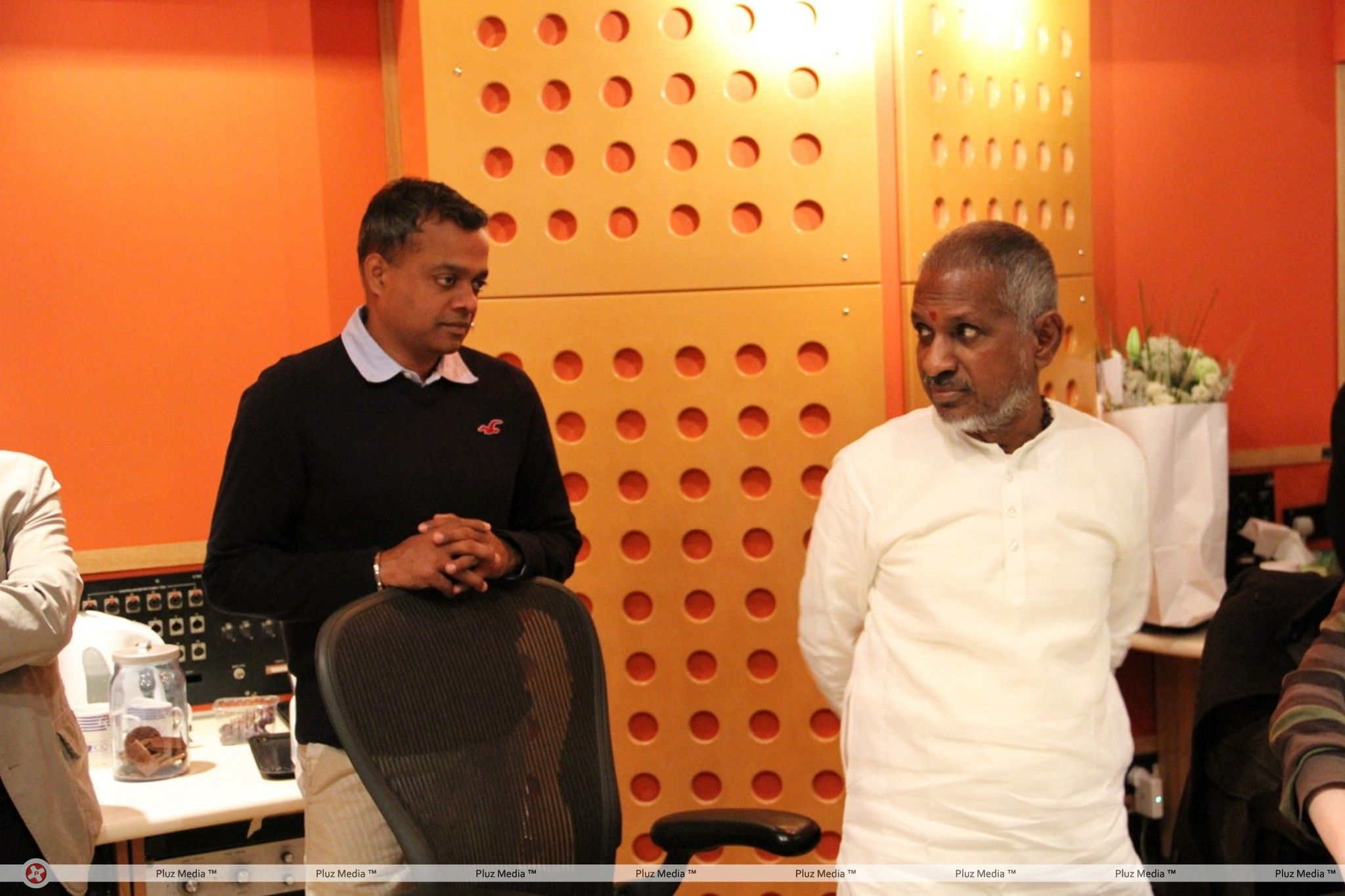 Gauthamvasudev Menon & Ilayaraj at London Composing of Nee Thaanae En Pon Vasantham Movie Pictures | Picture 183336