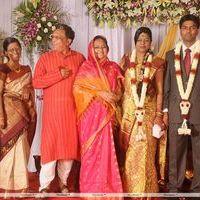 Producer Chozha Ponnurangam's Daughter Marriage  Reception Stills