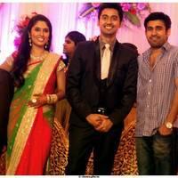 Singer MK Balaji and Priyanka Wedding Reception Stills