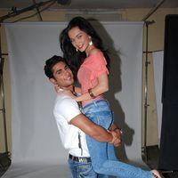 Amy Jackson & Prateik posing at Lawman Jeans ad photo shoot