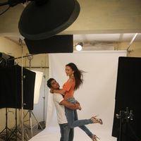 Amy Jackson & Prateik posing at Lawman Jeans ad photo shoot