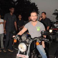 Saif Ali Khan takes a bike ride to promote Agent Vinod - Photos
