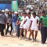 Anjali with Women's Kabadi Players - Pictures