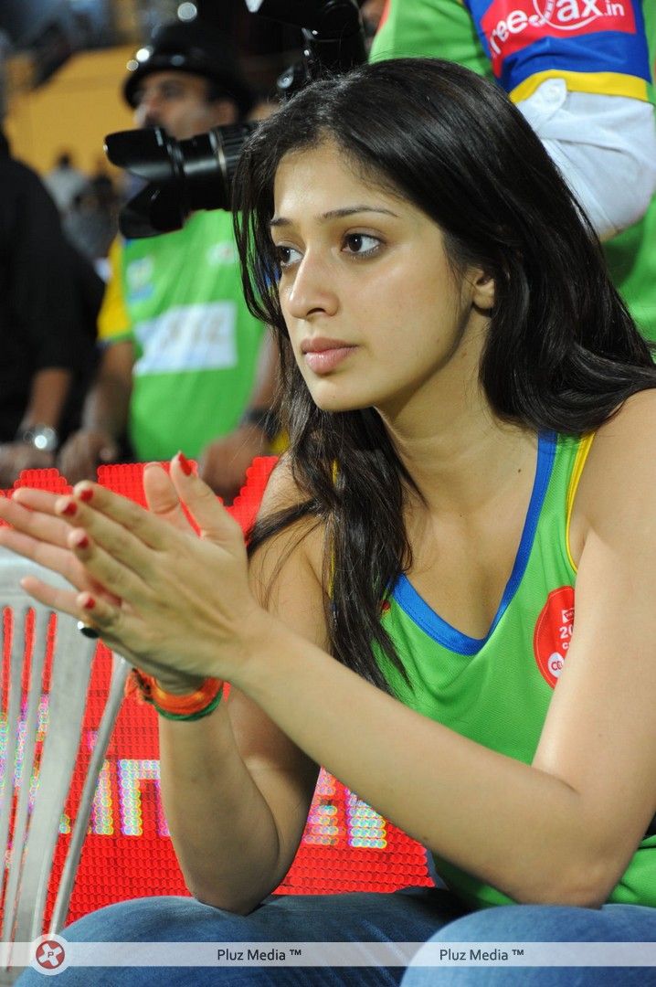 Raai Laxmi - Sanjana, Priyamani, Genelia & Lakshmi Rai at CCL Match - Photos | Picture 155433