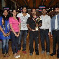 Routine love story Movie team presents trophies to ap bowling team at svm bowling Pictures | Picture 328694