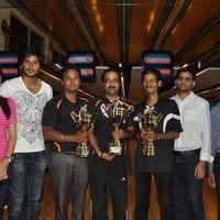 Routine love story Movie team presents trophies to ap bowling team at svm bowling Pictures | Picture 328696