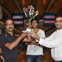 Routine love story Movie team presents trophies to ap bowling team at svm bowling Pictures | Picture 328718