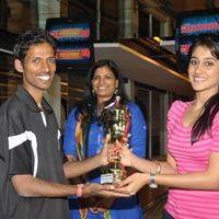 Routine love story Movie team presents trophies to ap bowling team at svm bowling Pictures | Picture 328794