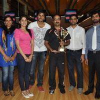 Routine love story Movie team presents trophies to ap bowling team at svm bowling Pictures | Picture 328800