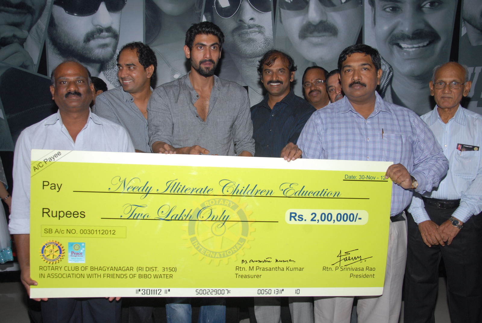 Krishnam vande jagadgurum Movie Team Donate 2 Lakhs Cheque Pictures | Picture 329858