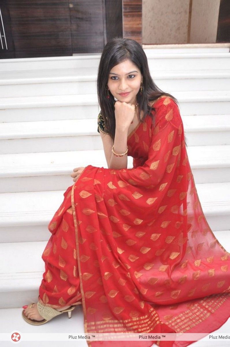 Vibha Natarajan in Red Saree Stills | Picture 268416