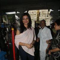 Sushmita Sen at Hyderabad Film Nagar Temple Pictures | Picture 274186