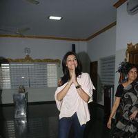 Sushmita Sen at Hyderabad Film Nagar Temple Pictures | Picture 274197