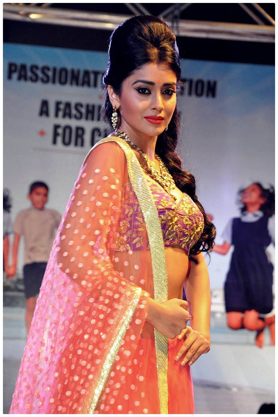 Shriya Saran Ramp Walk at Passionate Foundation Fashion Show Photos | Picture 477269
