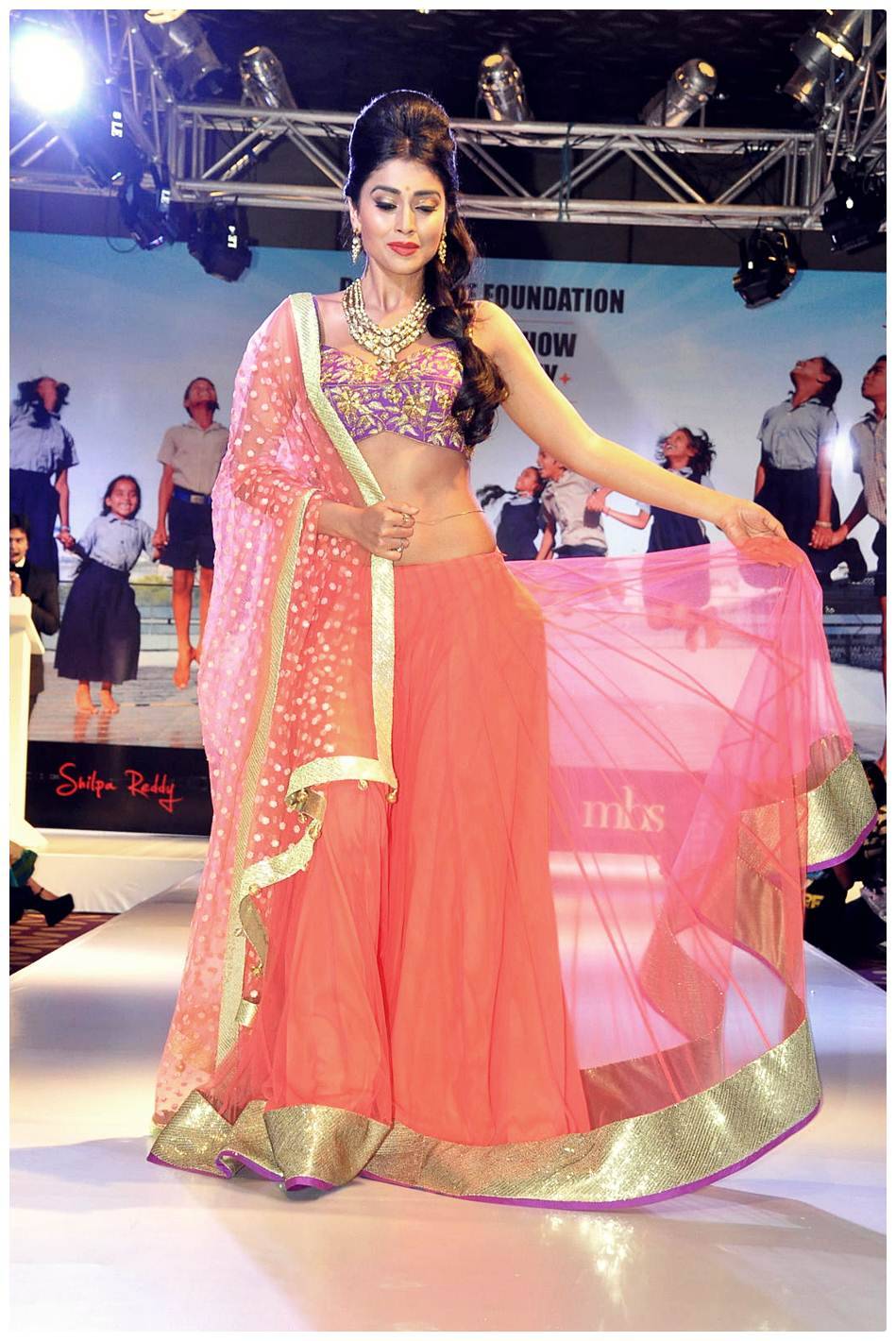 Shriya Saran Ramp Walk at Passionate Foundation Fashion Show Photos | Picture 477295
