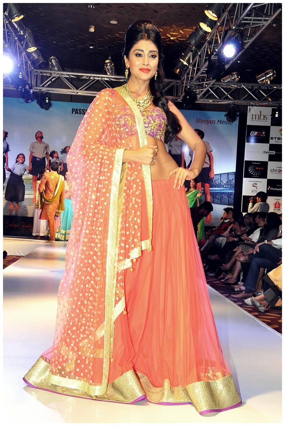 Shriya Saran Ramp Walk at Passionate Foundation Fashion Show Photos | Picture 477297