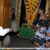 Chiranjeevi visits Film Nagar Temple Photos