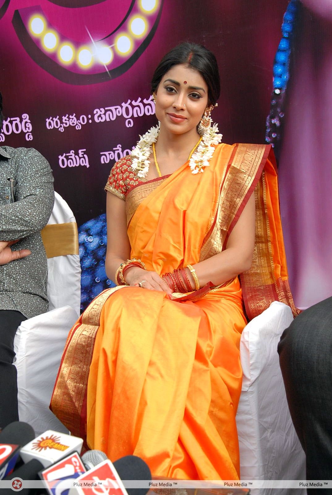Shriya Cute Saree Stills at Pavithra Movie Press Meet | Picture 356116