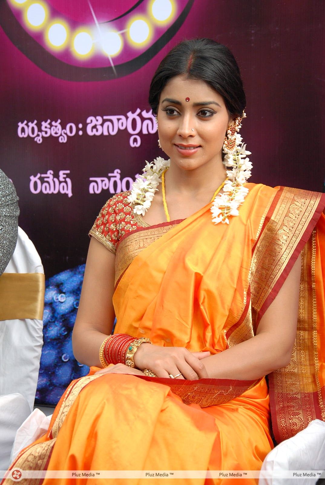 Shriya Cute Saree Stills at Pavithra Movie Press Meet | Picture 356123