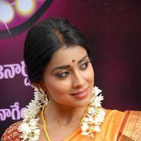 Shriya Cute Saree Stills at Pavithra Movie Press Meet | Picture 356155