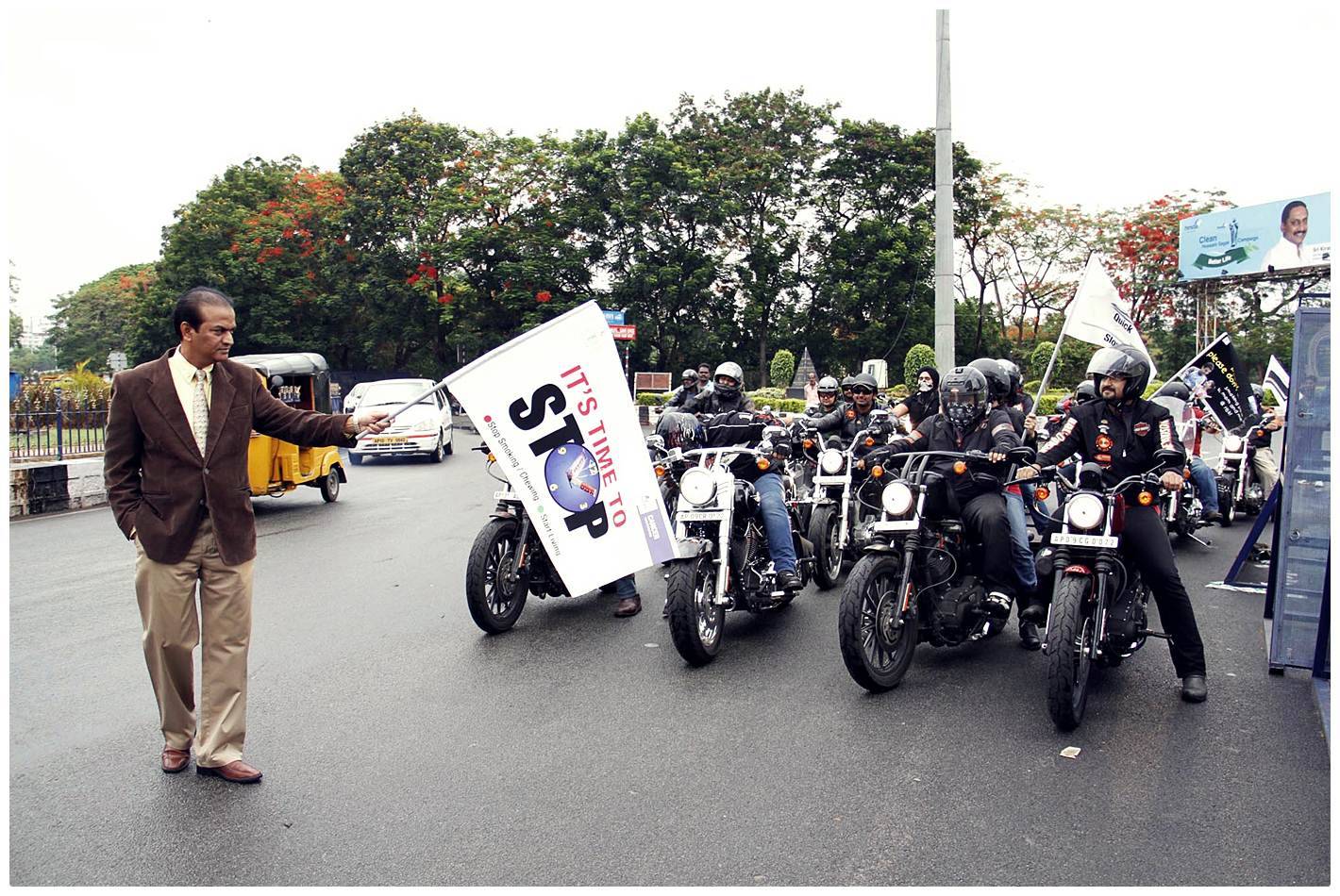 Apollo Cancer Hospital spreads 'No Tobacco' message by organising Harley Davidson Motorbike Rally Photos | Picture 469150