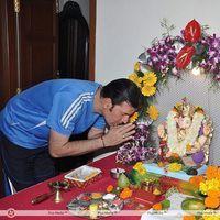Aditya Pancholi - Bollywood Stars Celebrates Ganesh Festival - Photos
